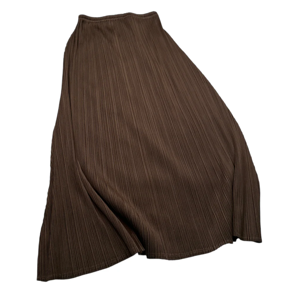 (1) ISSEY MIYAKE PLEATS PLEASE SKIRT - BROWN - Image 2