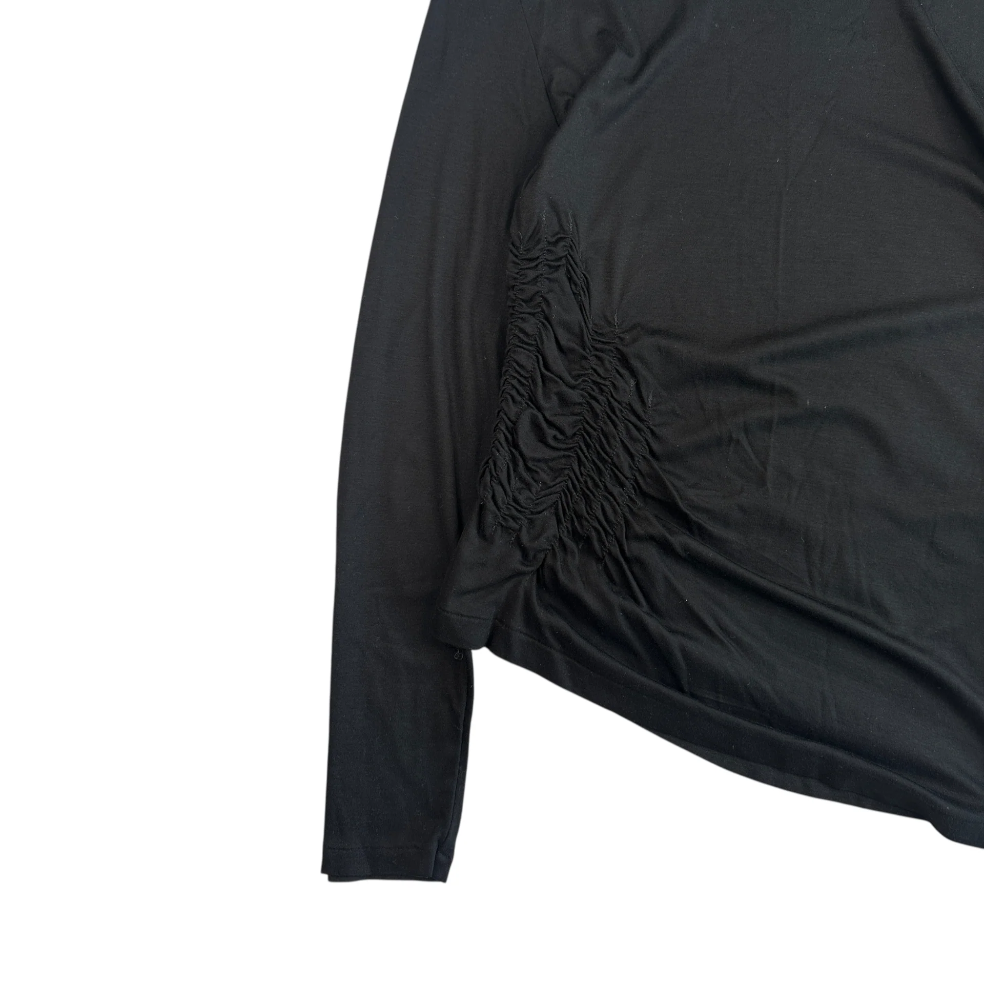 (2) YOHJI YAMAMOTO + NOIR TENCEL LONG SLEEVE - BLACK - Image 3