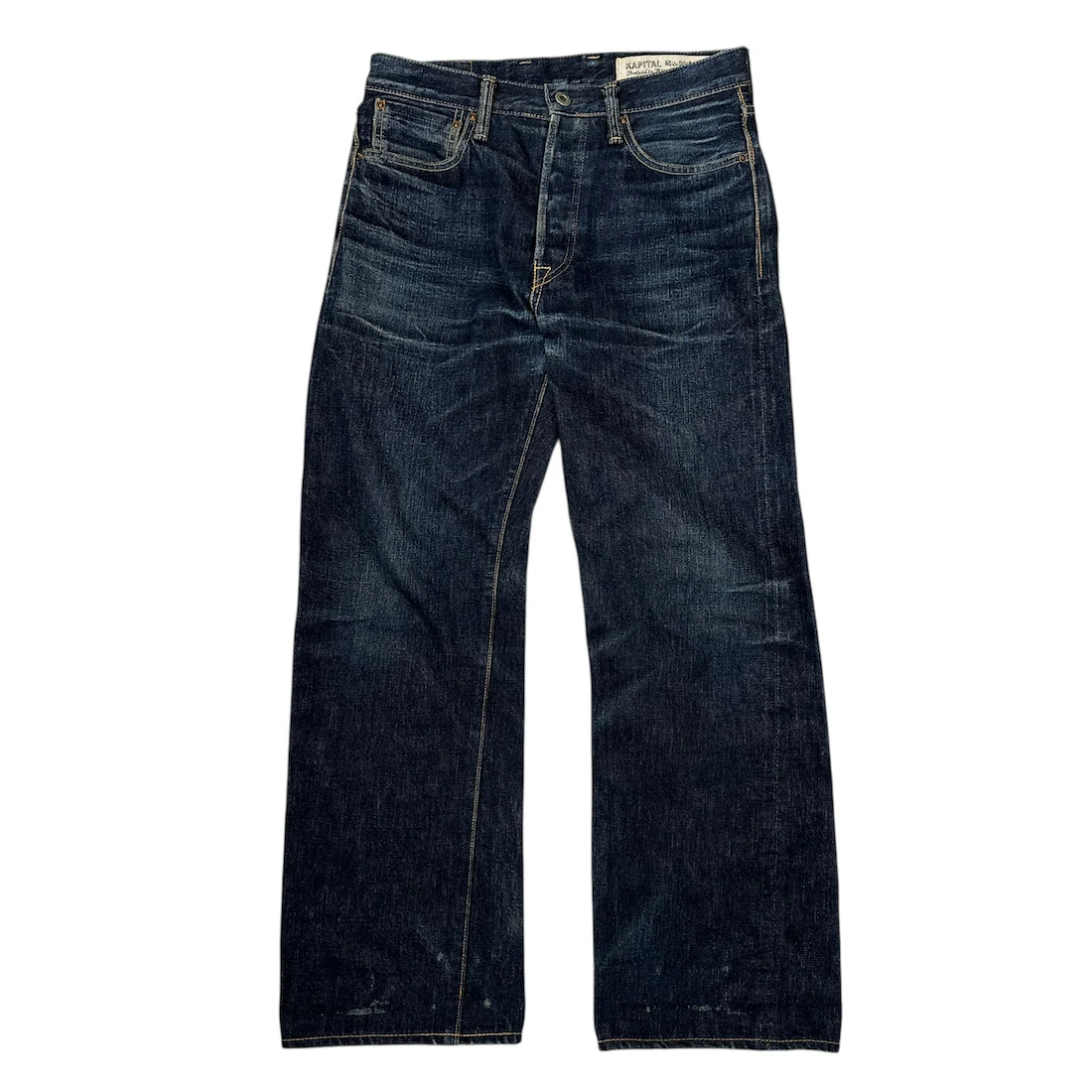 (29) KAPITAL BACK CINCH SELVEDGE DENIM