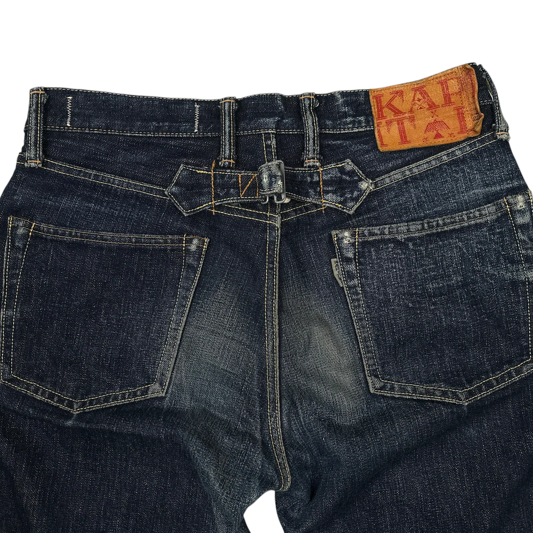 (29) KAPITAL BACK CINCH SELVEDGE DENIM - Image 5