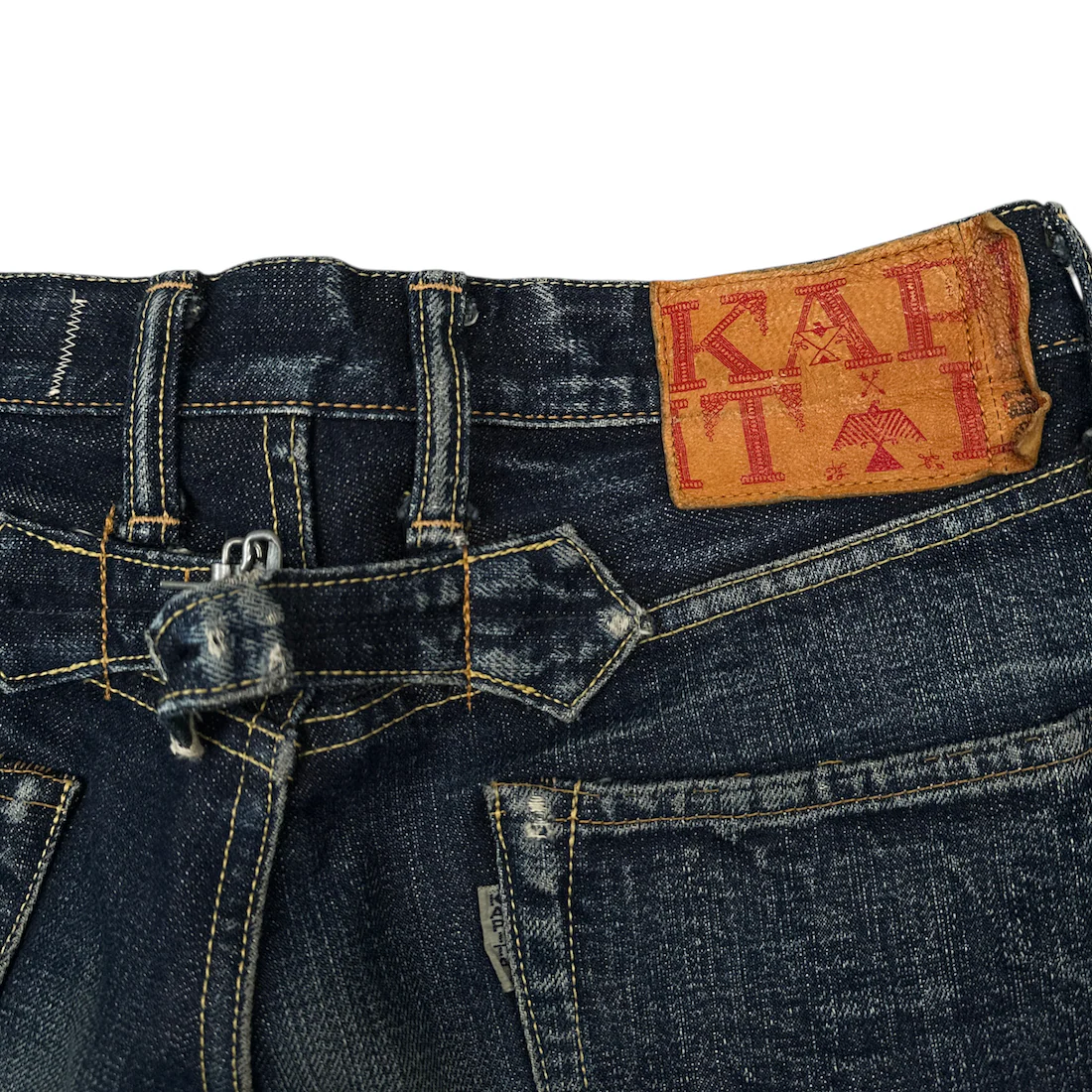 (29) KAPITAL BACK CINCH SELVEDGE DENIM - Image 6
