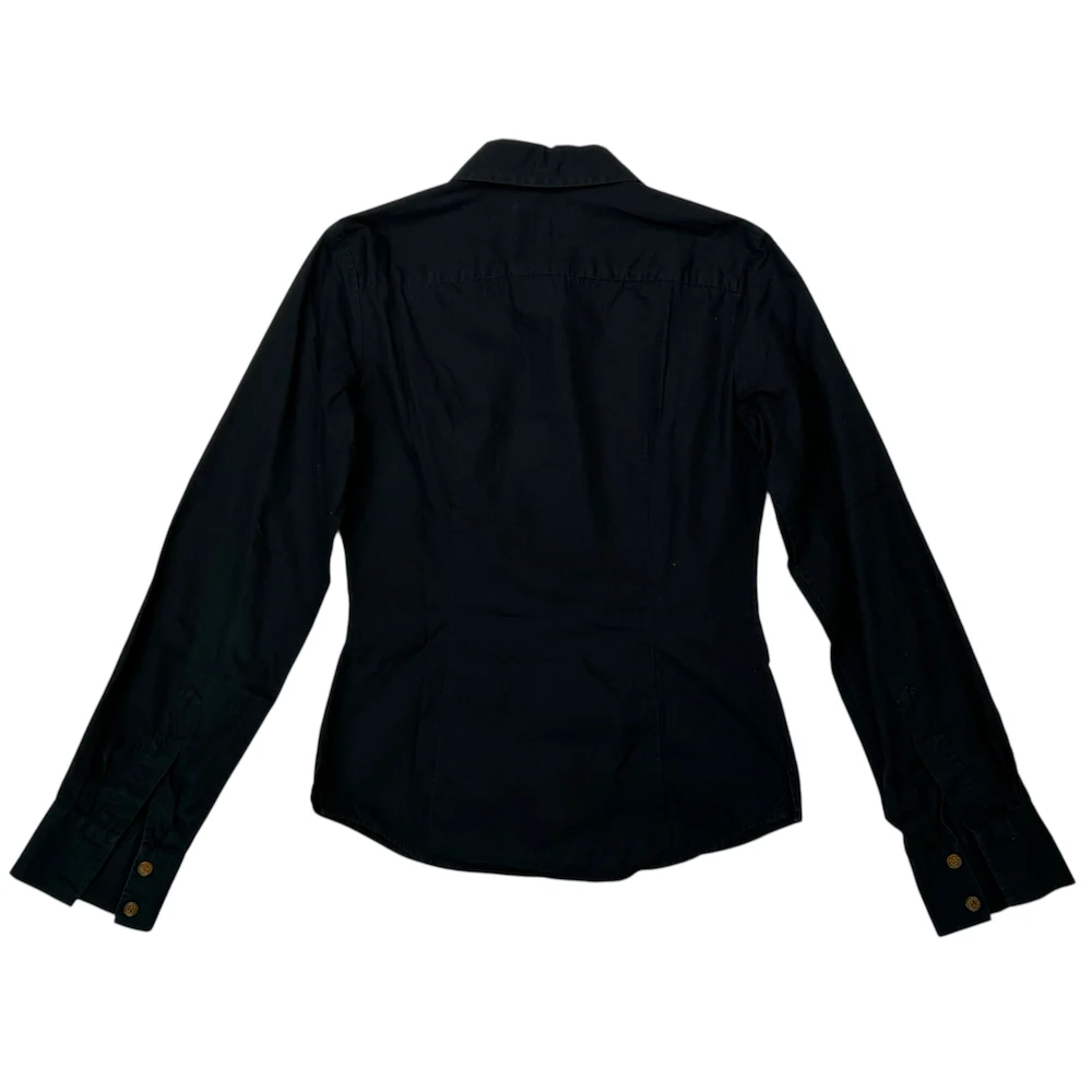(38) VIVIENNE WESTWOOD RED LABEL BUTTON CINCHED BUTTON UP SHIRT - Image 3