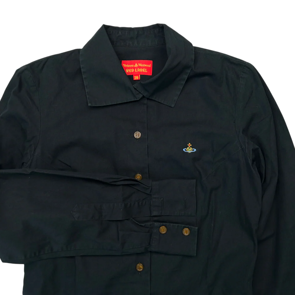 (38) VIVIENNE WESTWOOD RED LABEL BUTTON CINCHED BUTTON UP SHIRT - Image 5