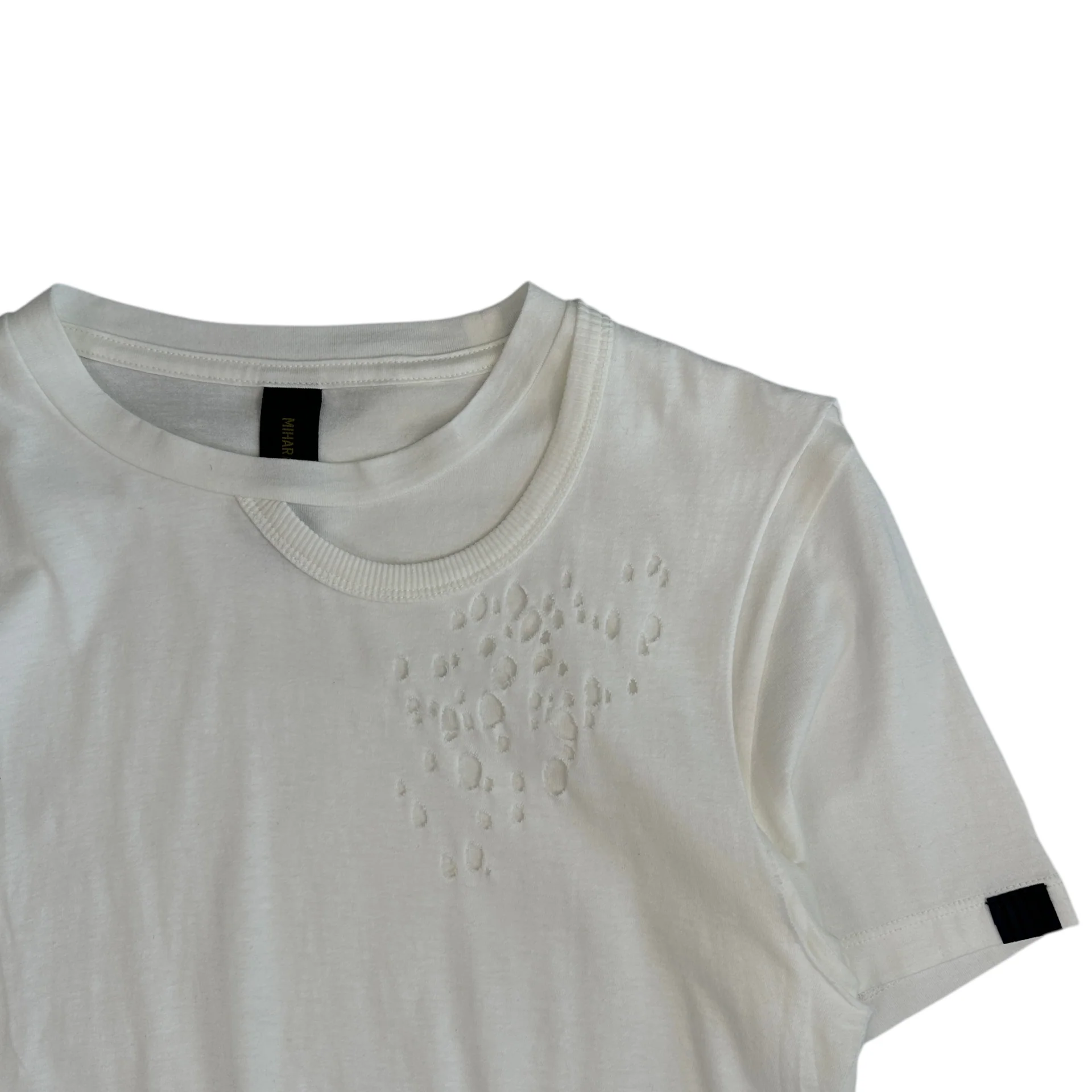 (44) MAISON MIHARA YASUHIRO DOUBLE-LAYER DISTRESSED T-SHIRT - Image 3