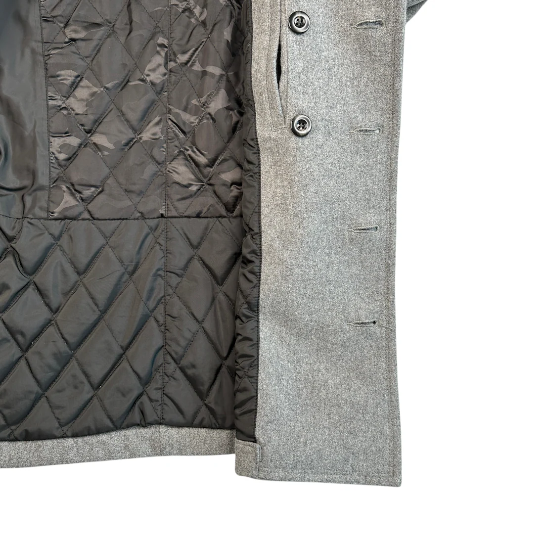 (46) NICOLE CLUB FOR MEN WOOL-BLEND PEA COAT - GREY - Image 6