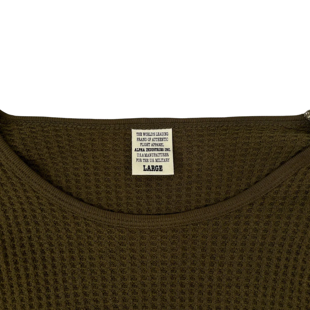 ALPHA INDUSTRIES LONG SLEEVE - GREEN - Image 3
