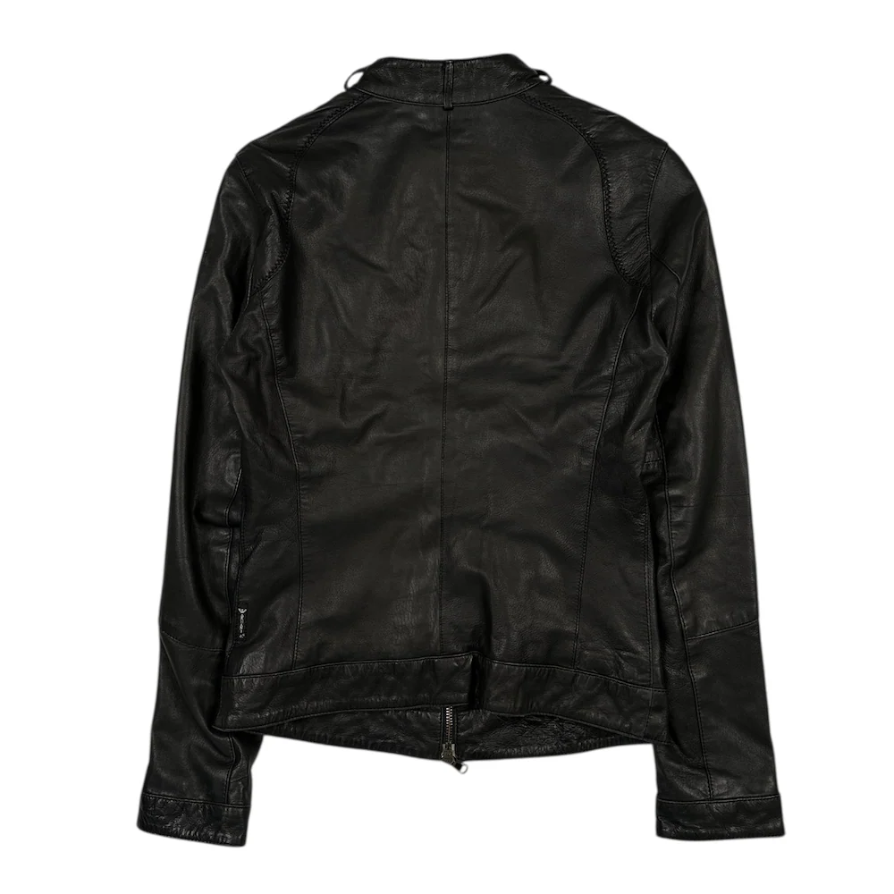 ARMANI JEANS LEATHER JACKET - BLACK - Image 3