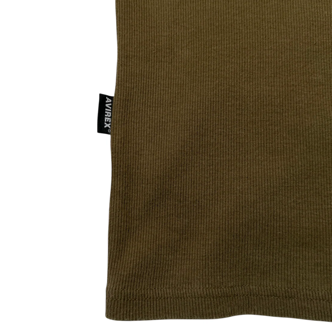 (XL) AVIREX HENLEY T-SHIRT - OLIVE - Image 4