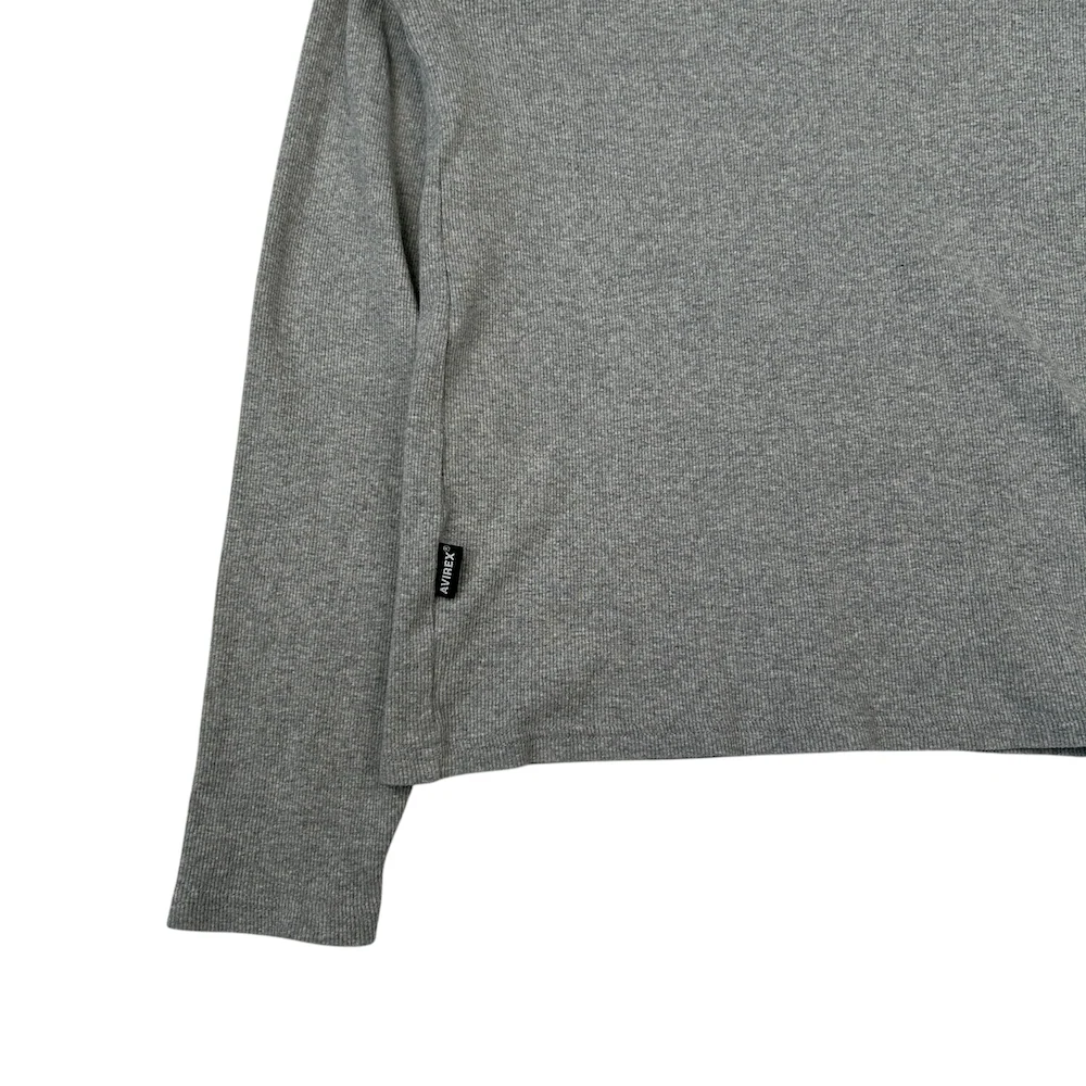 AVIREX LONG SLEEVE TOP - GREY - Image 2