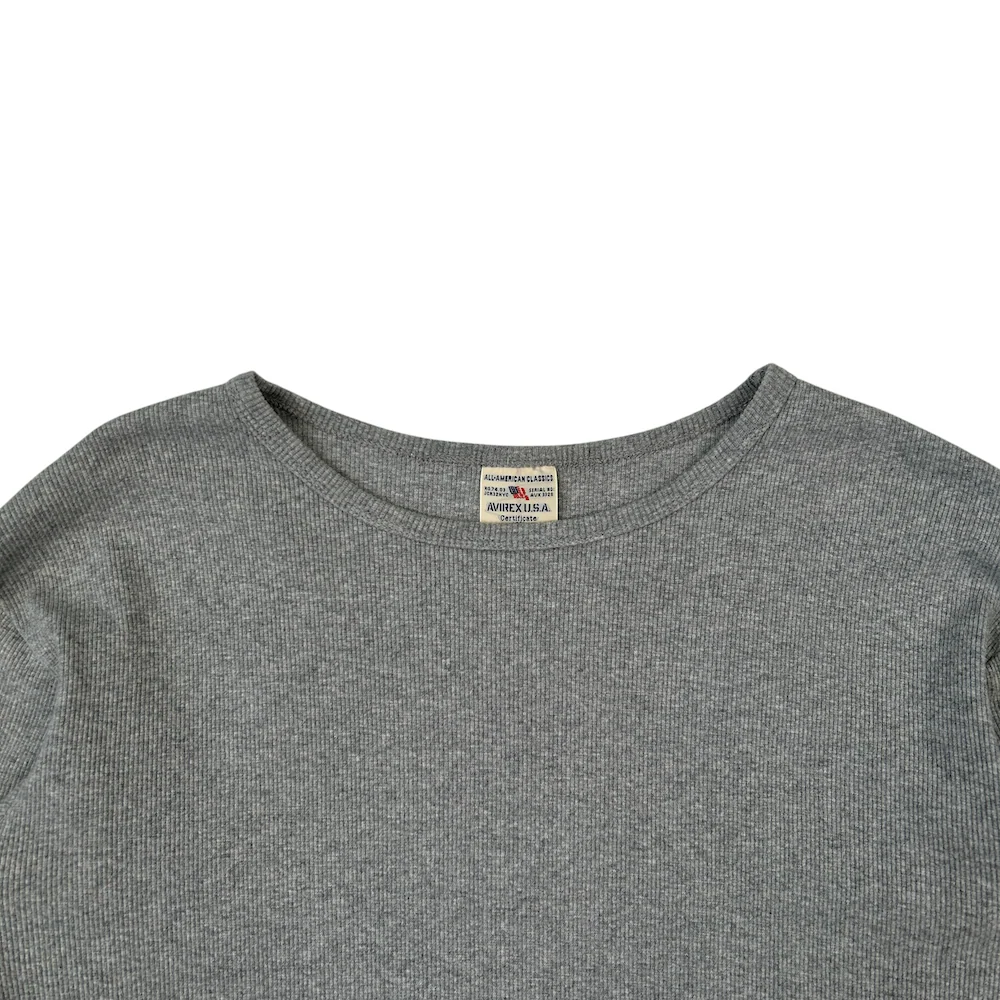 AVIREX LONG SLEEVE TOP - GREY - Image 3