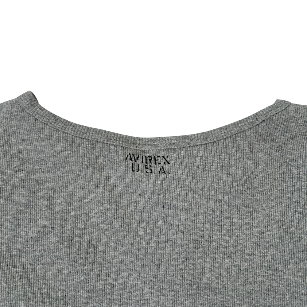 AVIREX LONG SLEEVE TOP - GREY - Image 4