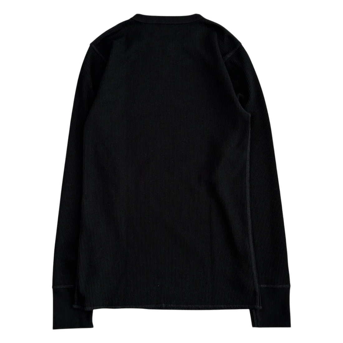 AVIREX WAFFLE LONG SLEEVE TOP - BLACK - Image 2