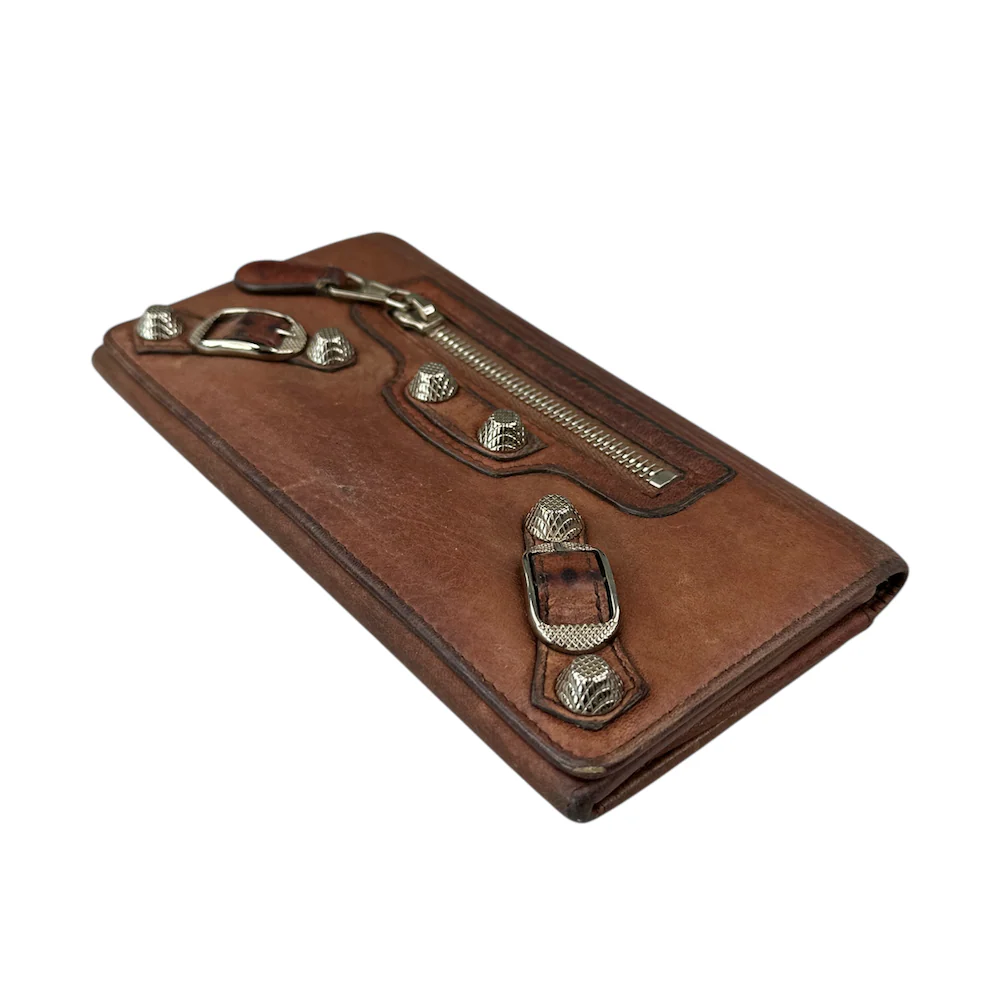 BALENCIAGA MOTORCYCLE WALLET - BROWN - Image 3