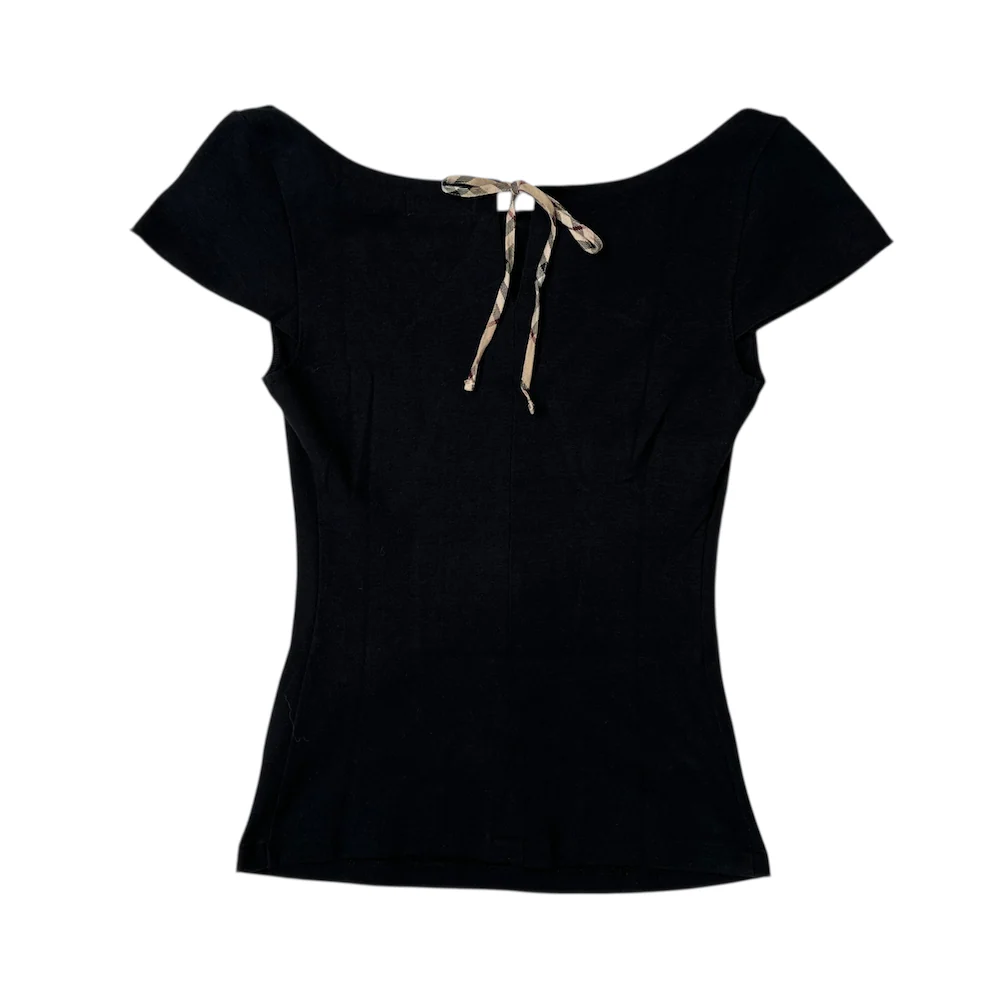 BURBERRY BLUE LABEL BACK-TIE TOP - BLACK - Image 2