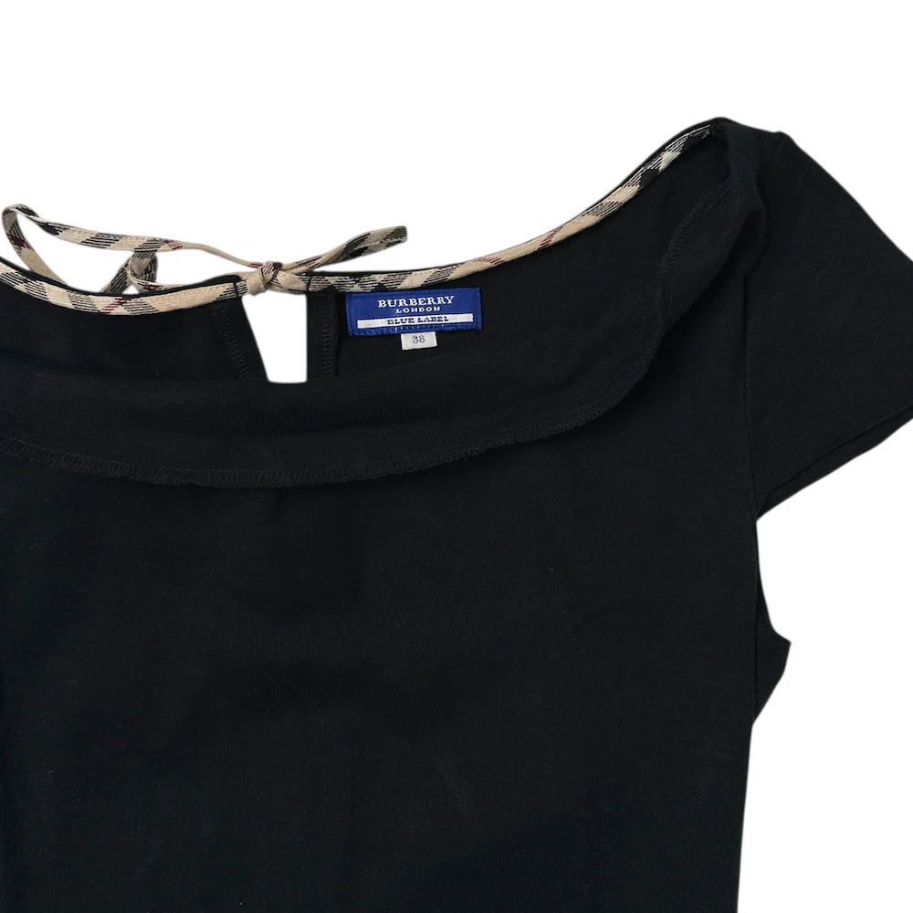 BURBERRY BLUE LABEL BACK-TIE TOP - BLACK - Image 3