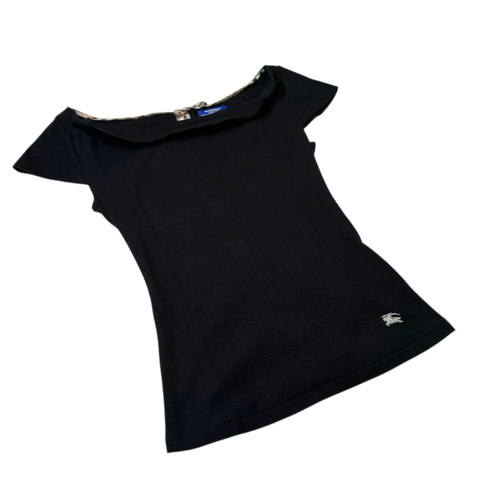 BURBERRY BLUE LABEL BACK-TIE TOP - BLACK - Image 5