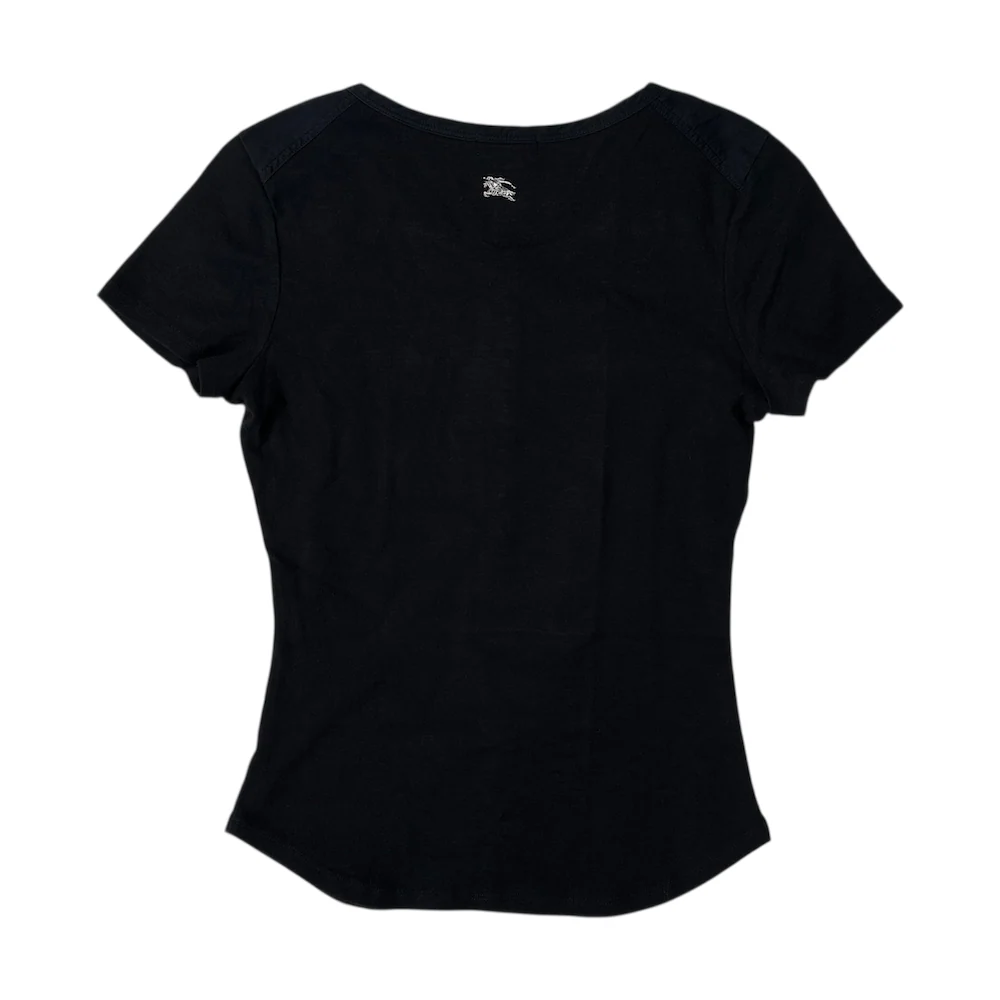 BURBERRY BLUE LABEL HALF-BUTTON TOP - BLACK - Image 5