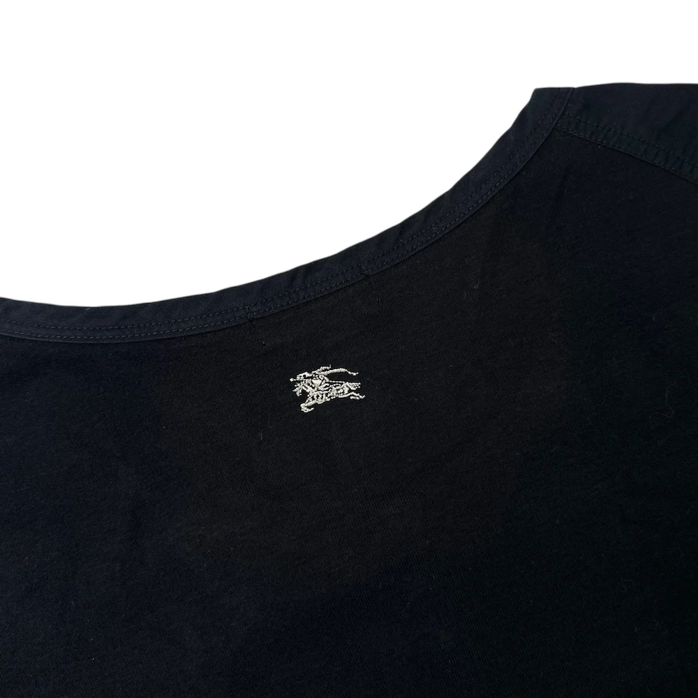 BURBERRY BLUE LABEL HALF-BUTTON TOP - BLACK - Image 6