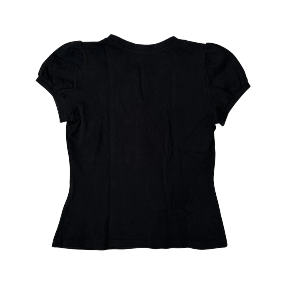 BURBERRY BLUE LABEL QUARTER-BUTTON TOP - BLACK - Image 3