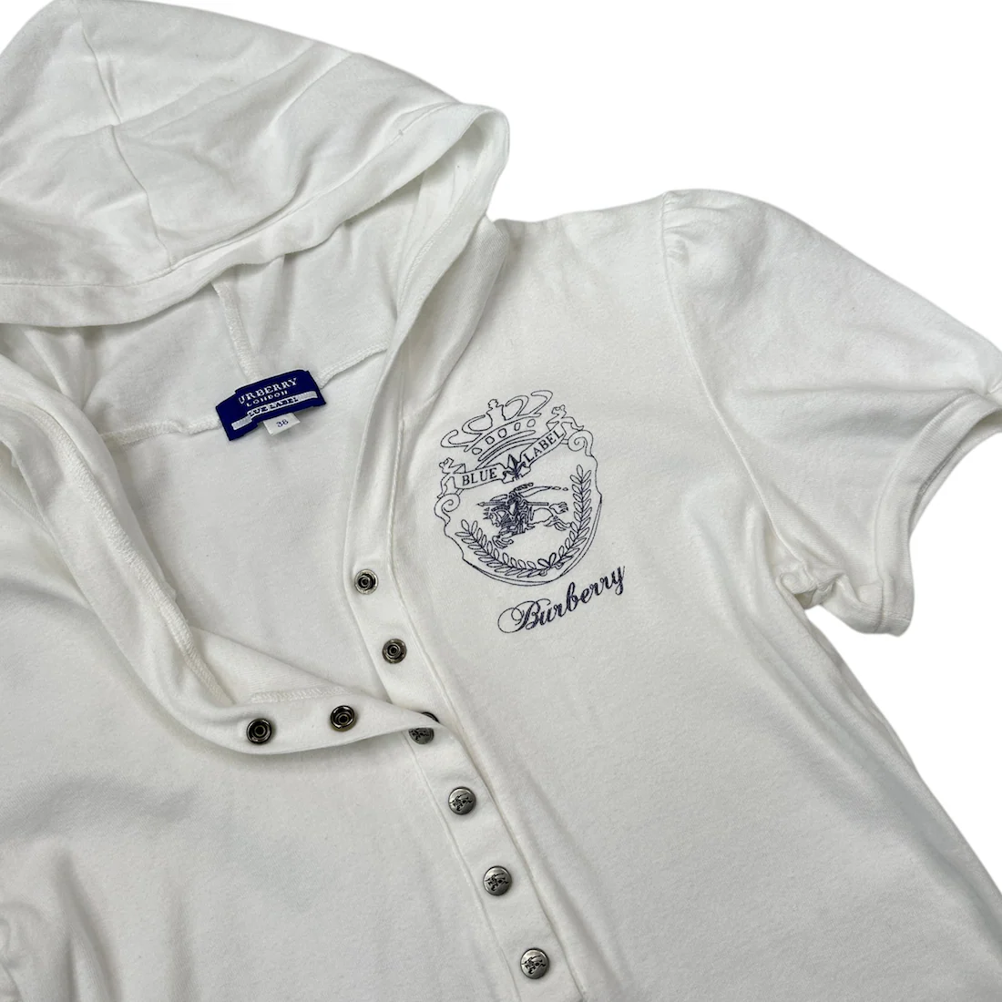 BURBERRY BLUE LABEL HOODED BUTTON TOP - Image 2