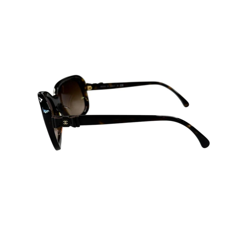 CHANEL BOWTIE SUNGLASSES - BROWN - Image 3