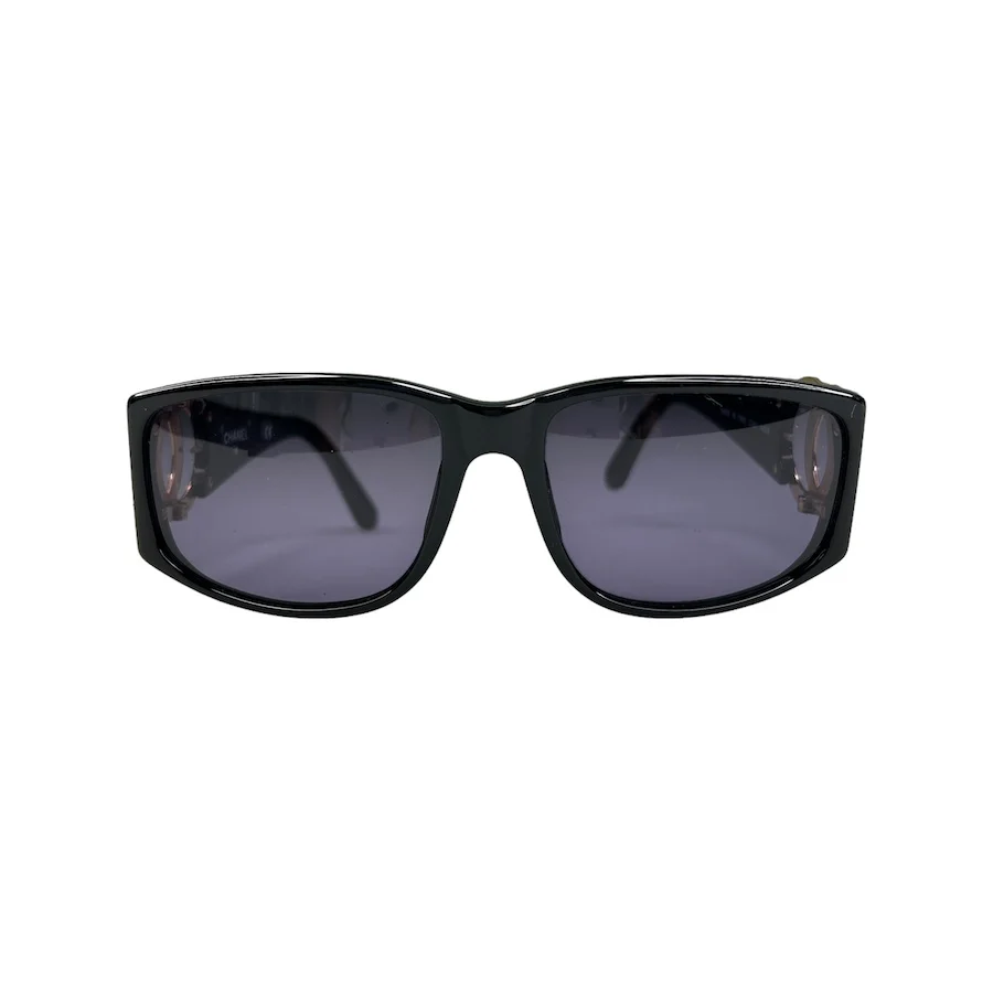 CHANEL GOLD CC LOGO SUNGLASSES - BLACK - Image 2
