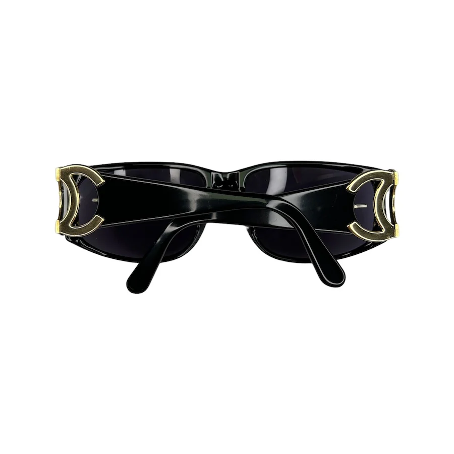 CHANEL GOLD CC LOGO SUNGLASSES - BLACK - Image 4