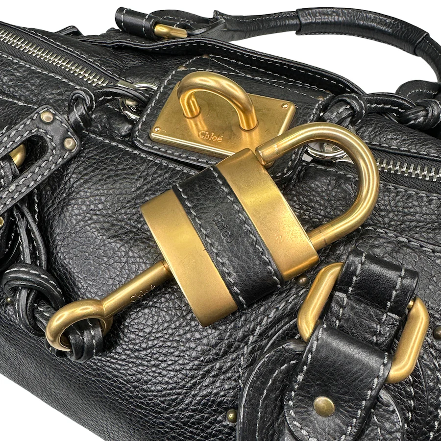 CHLOE BLACK LEATHER PADDINGTON BAG 3HF8-0 - Image 4