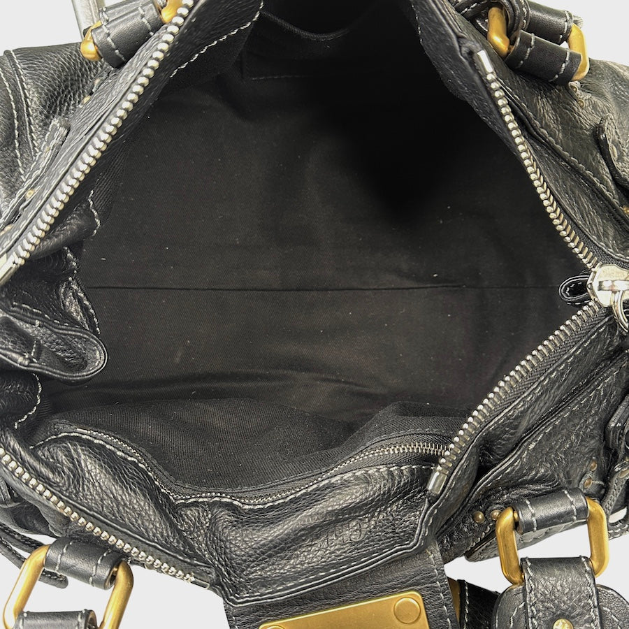 CHLOE BLACK LEATHER PADDINGTON BAG 3HF8-0 - Image 5