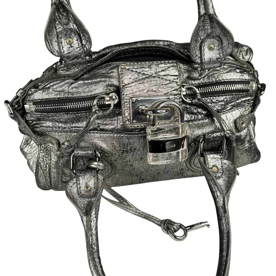 CHLOÉ SILVER PADDINGTON SHOULDER BAG - Image 3