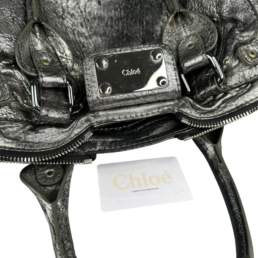 CHLOÉ SILVER PADDINGTON SHOULDER BAG - Image 4