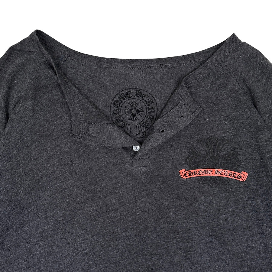 CHROME HEARTS FLORAL HORSESHOE 3/4 TOP - GREY - Image 3