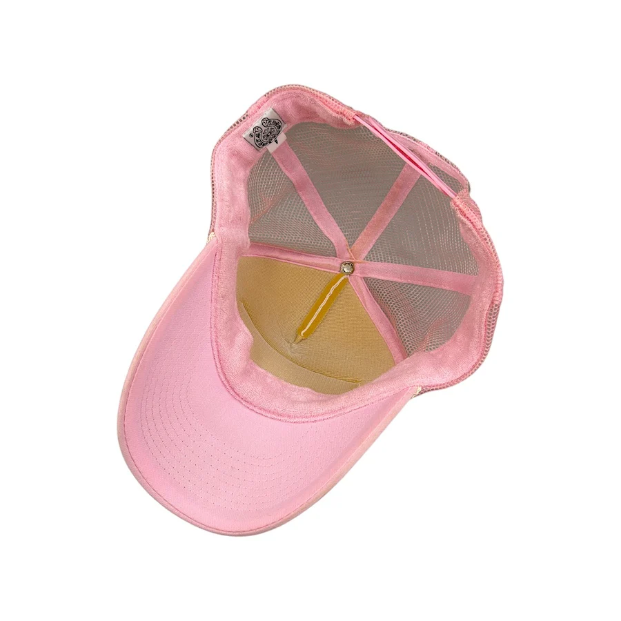 CHROME HEARTS PINK/WHITE HOLLYWOOD TRUCKER HAT - Image 5