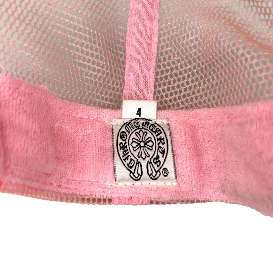 CHROME HEARTS PINK/WHITE HOLLYWOOD TRUCKER HAT - Image 7