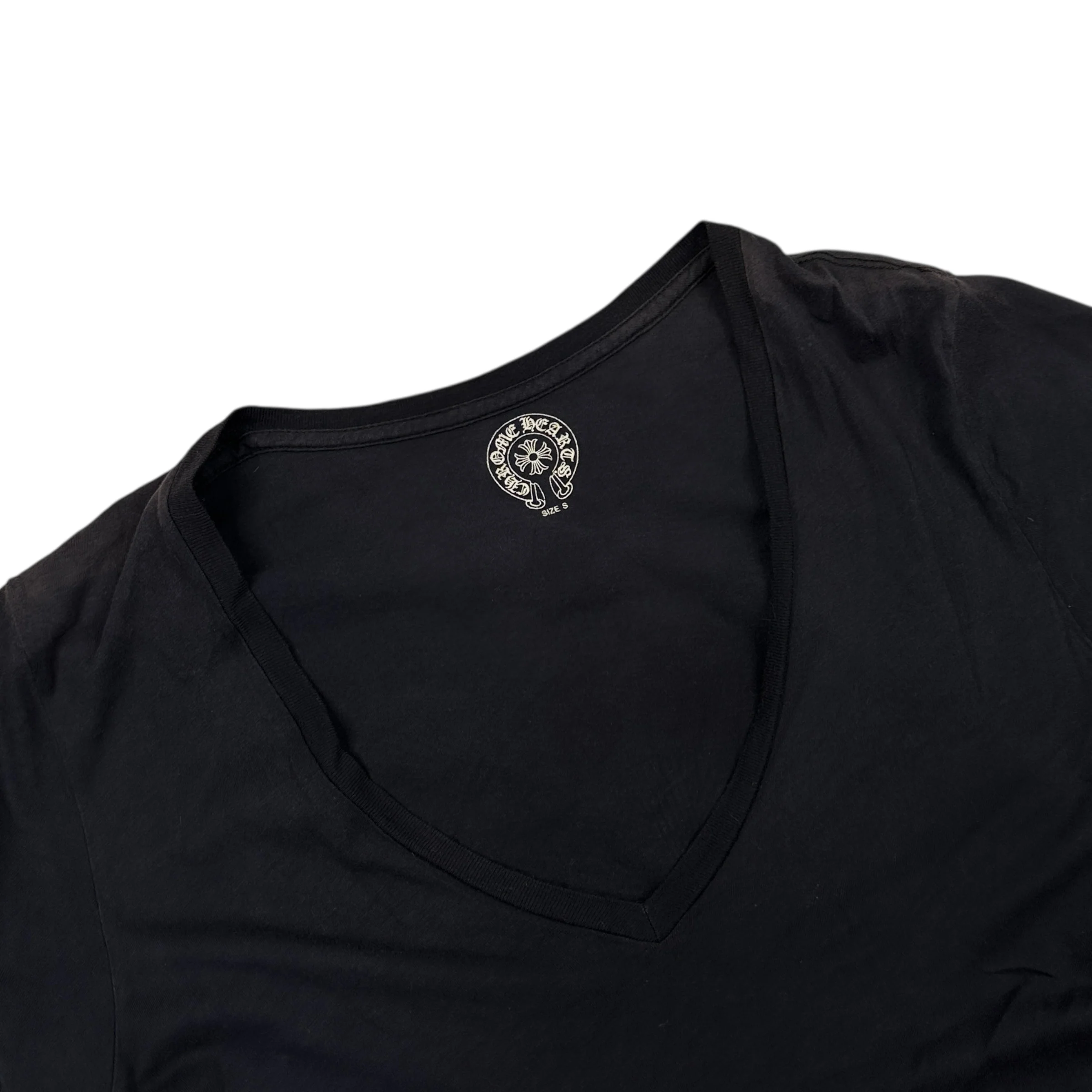 CHROME HEARTS V NECK TOP - BLACK/RED - Image 3