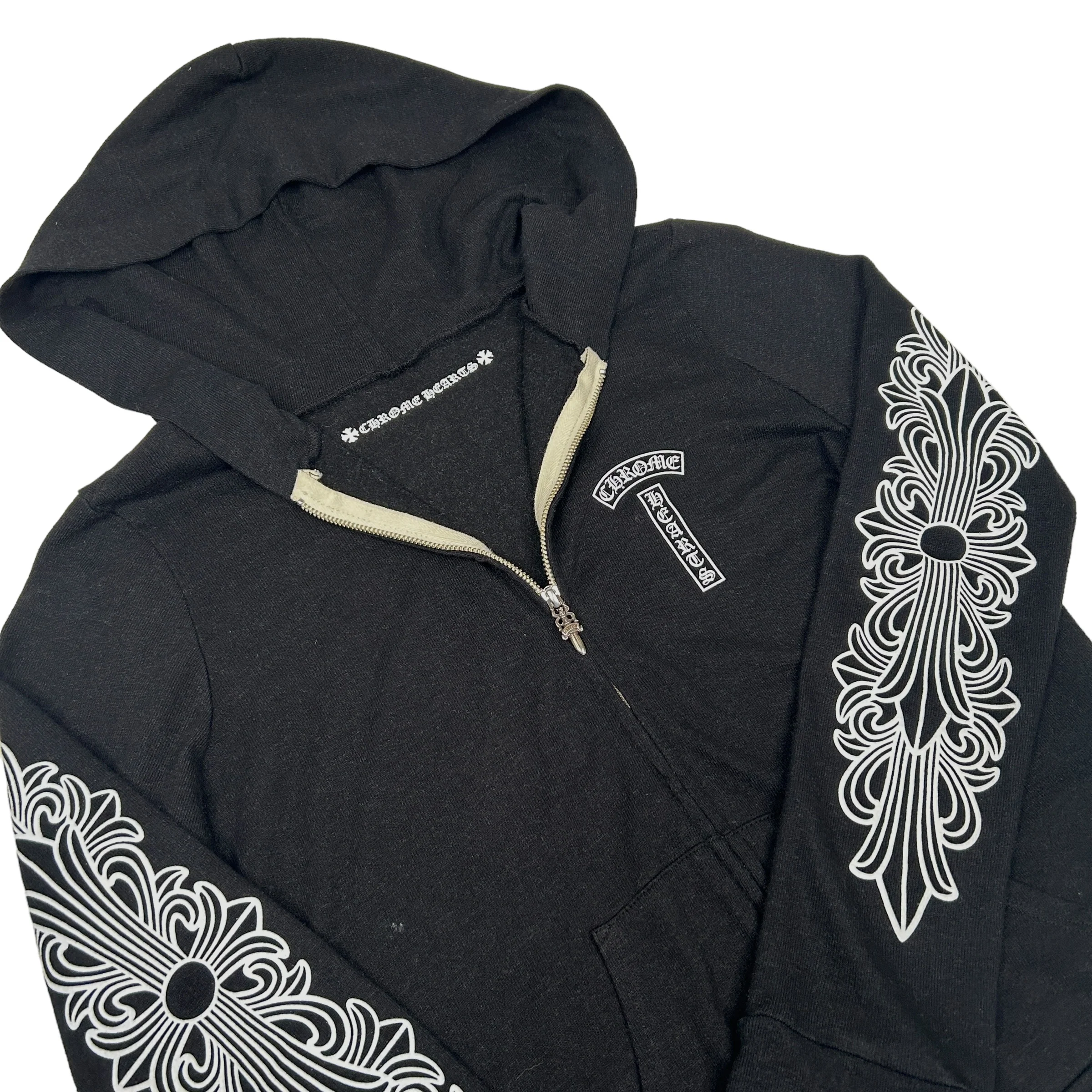 CHROME HEARTS ZIP HOODIE - BLACK - Image 3