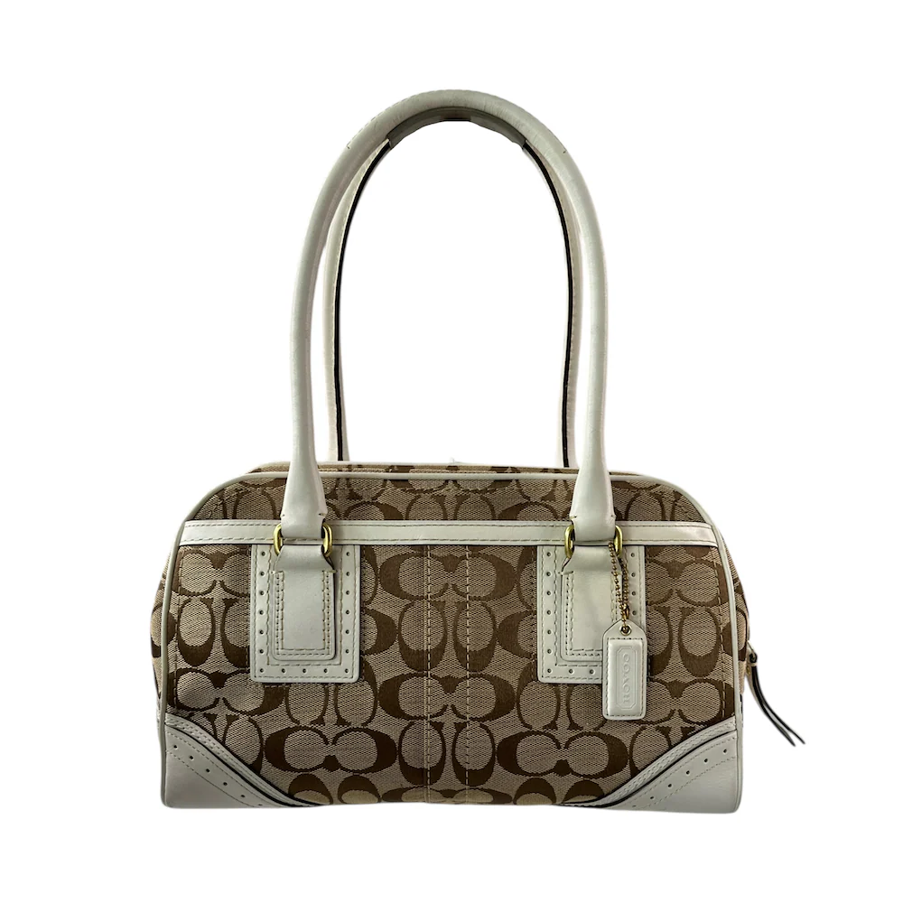 COACH SIGNATURE CANVAS SHOULDER BAG