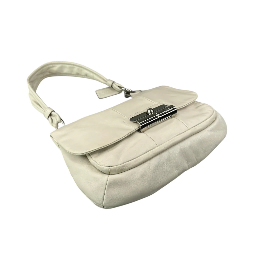 COACH BEIGE LEATHER SHOULDER BAG - Image 3