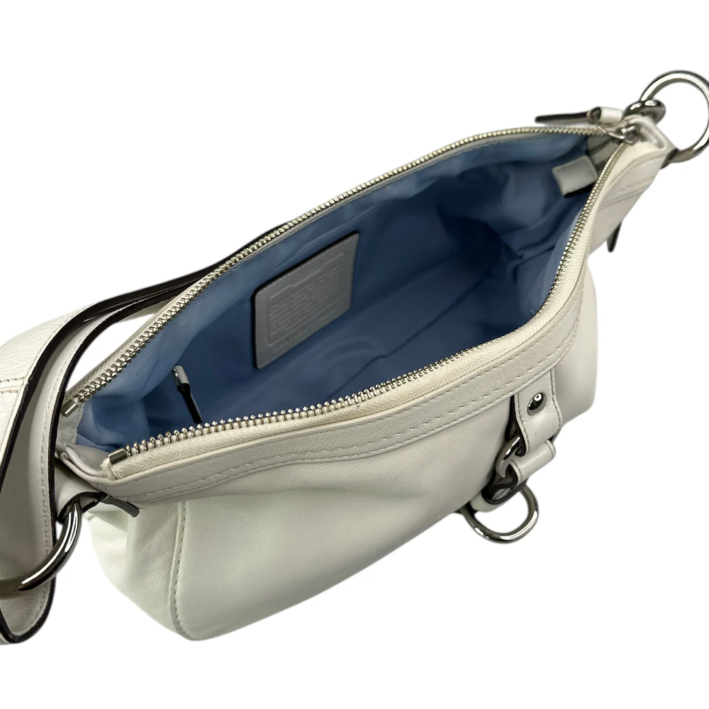 COACH BUCKLE DETAIL SHOULDER BAG - CREAM - Image 5