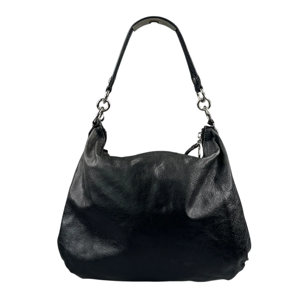 COACH DOUBLE-POCKET SHOULDER BAG - BLACK - Image 2
