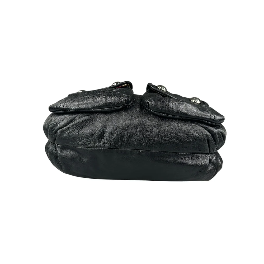 COACH DOUBLE-POCKET SHOULDER BAG - BLACK - Image 5