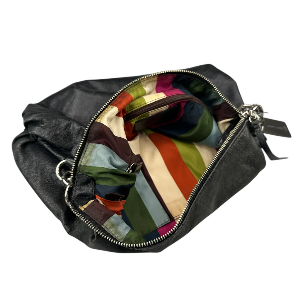 COACH DOUBLE-POCKET SHOULDER BAG - BLACK - Image 8