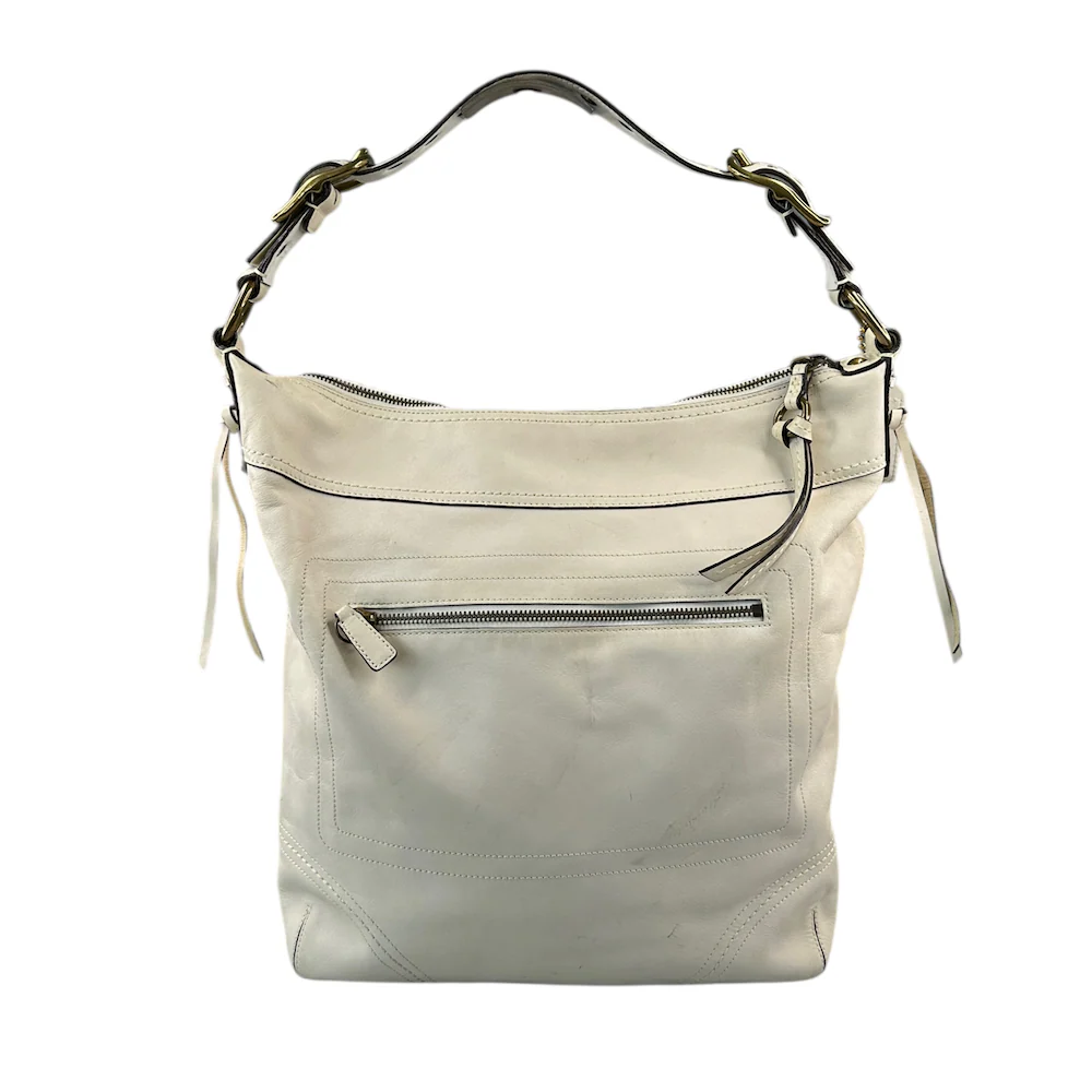 COACH FRONT-LACE SHOULDER BAG - CREAM - Image 2