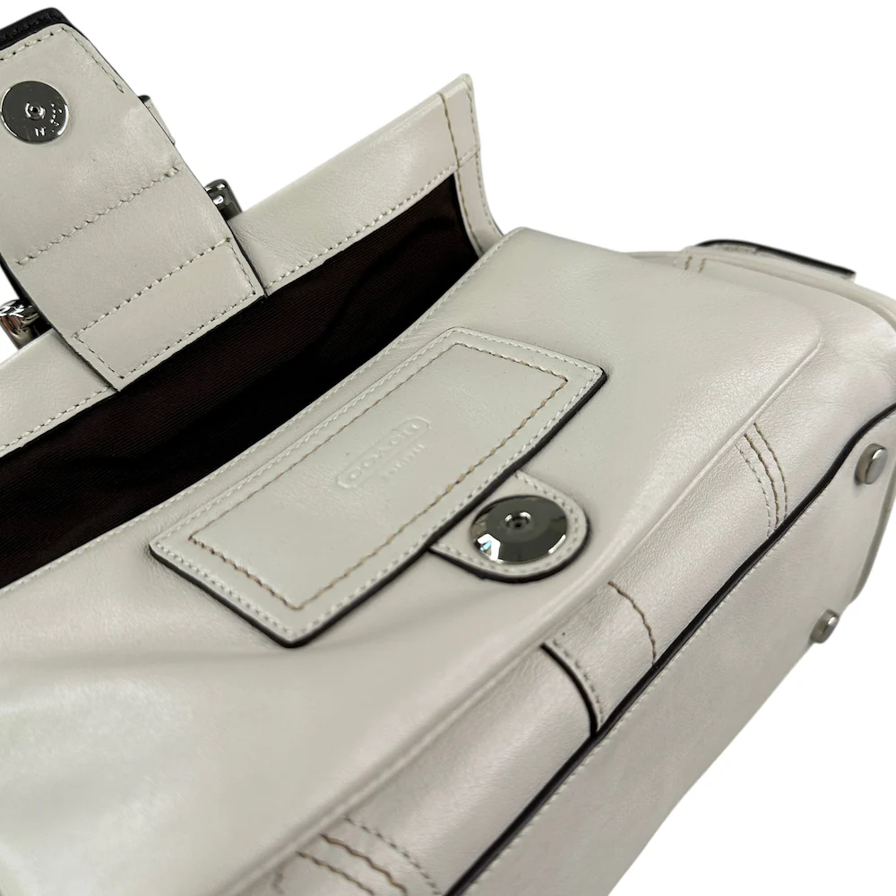 COACH LEATHER SOHO BAG - CREAM - Image 7