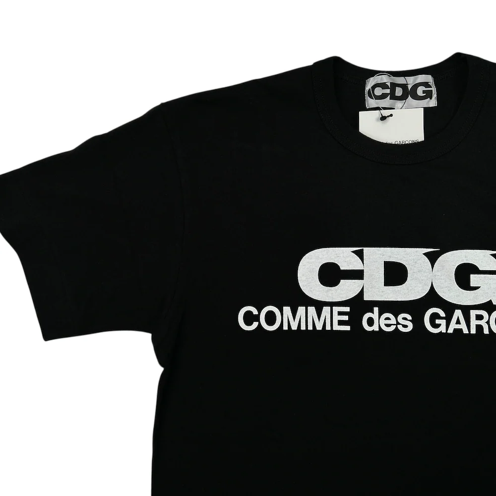 (NEW) COMME DES GARCONS LOGO T-SHIRT - BLACK - Image 3
