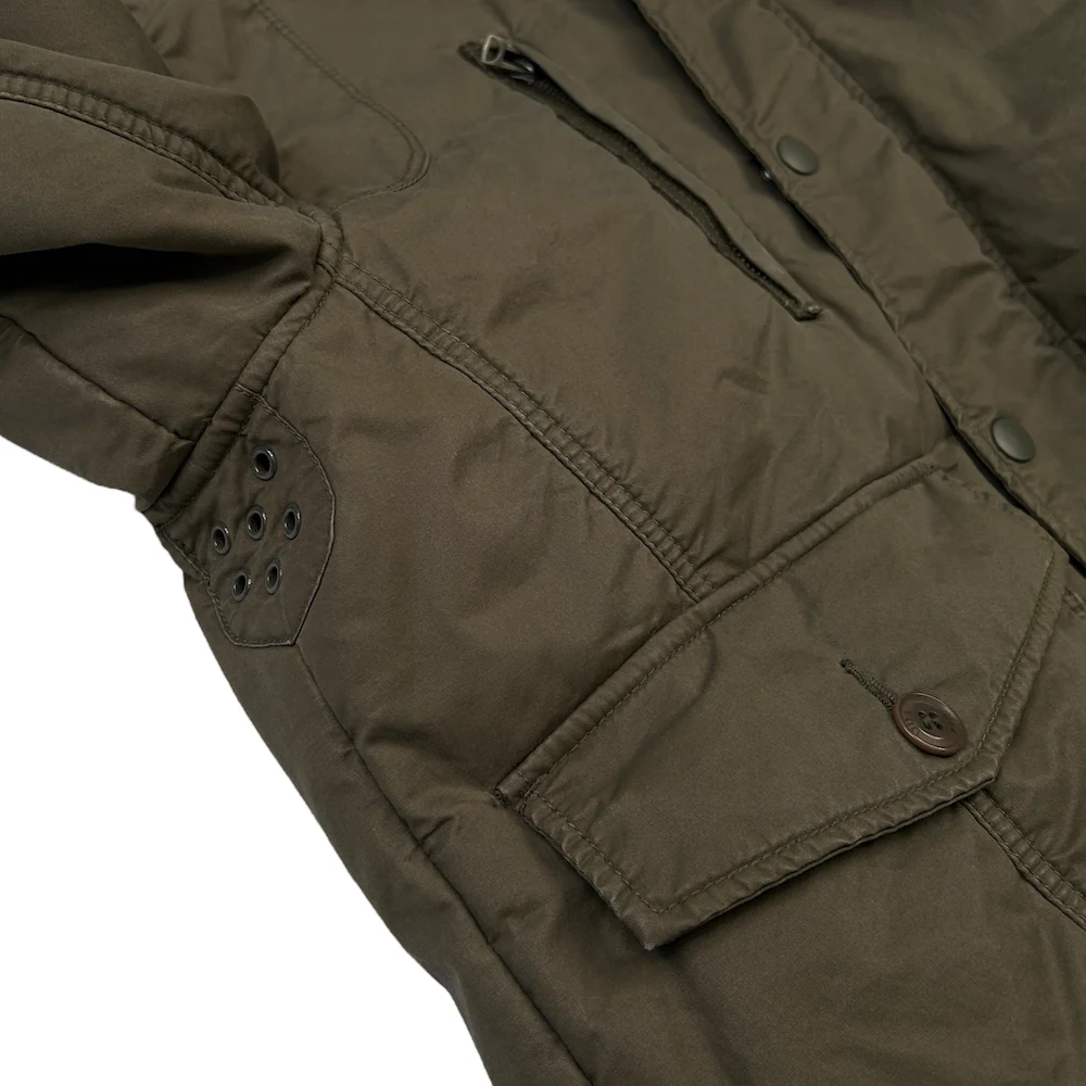 DIESEL FAUX FUR BOMBER JACKET - GREEN - Image 5