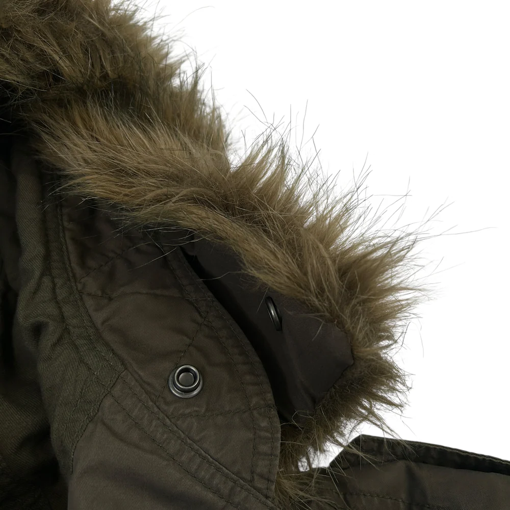 DIESEL FAUX FUR BOMBER JACKET - GREEN - Image 6