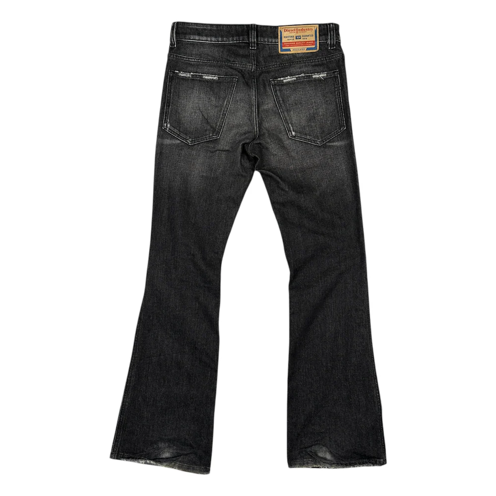 DIESEL GREY WASH FLARED DENIM - Image 4