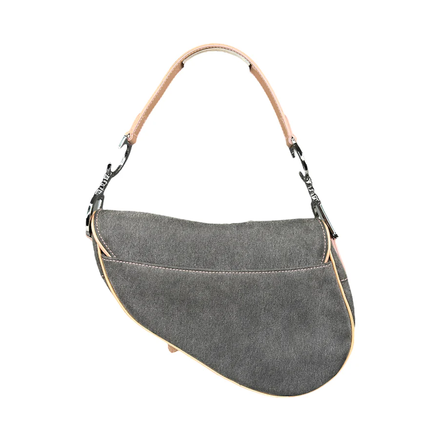 DIOR 2003 DENIM/PATENT LEATHER SADDLE BAG - Image 2