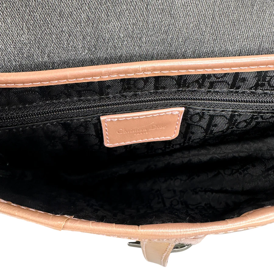 DIOR 2003 DENIM/PATENT LEATHER SADDLE BAG - Image 4